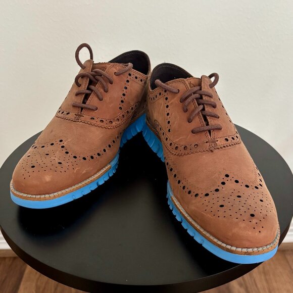 Cole Haan ZERØGRAND Wingtip Oxford (Dark Coffee Pacific Blue) main image 8
